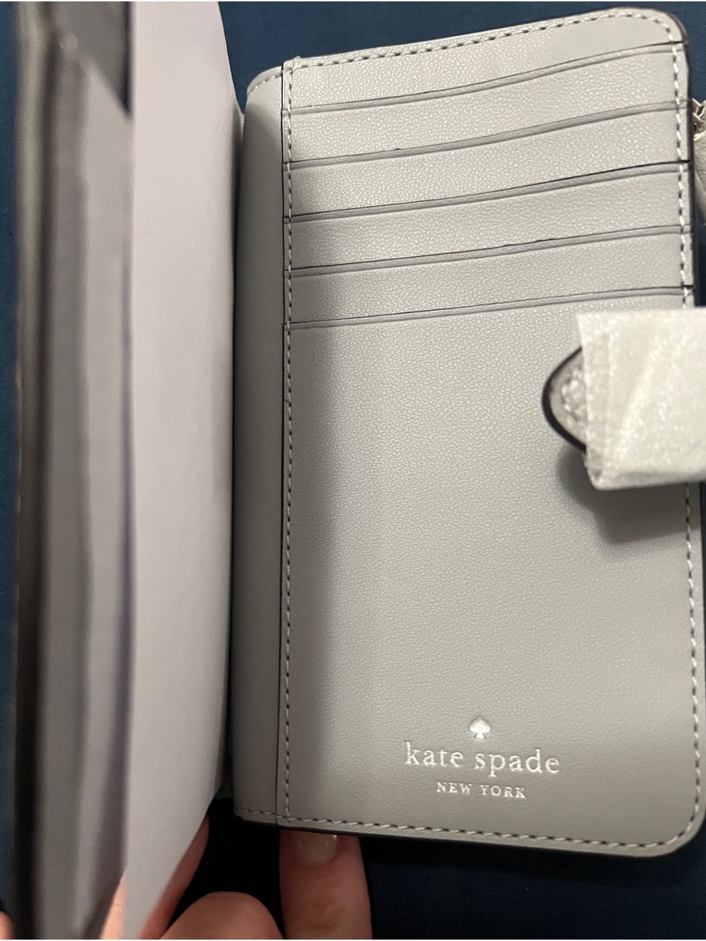 kate spade medium Pebbled Leather bi-fold Wallet - Picture 4 of 7